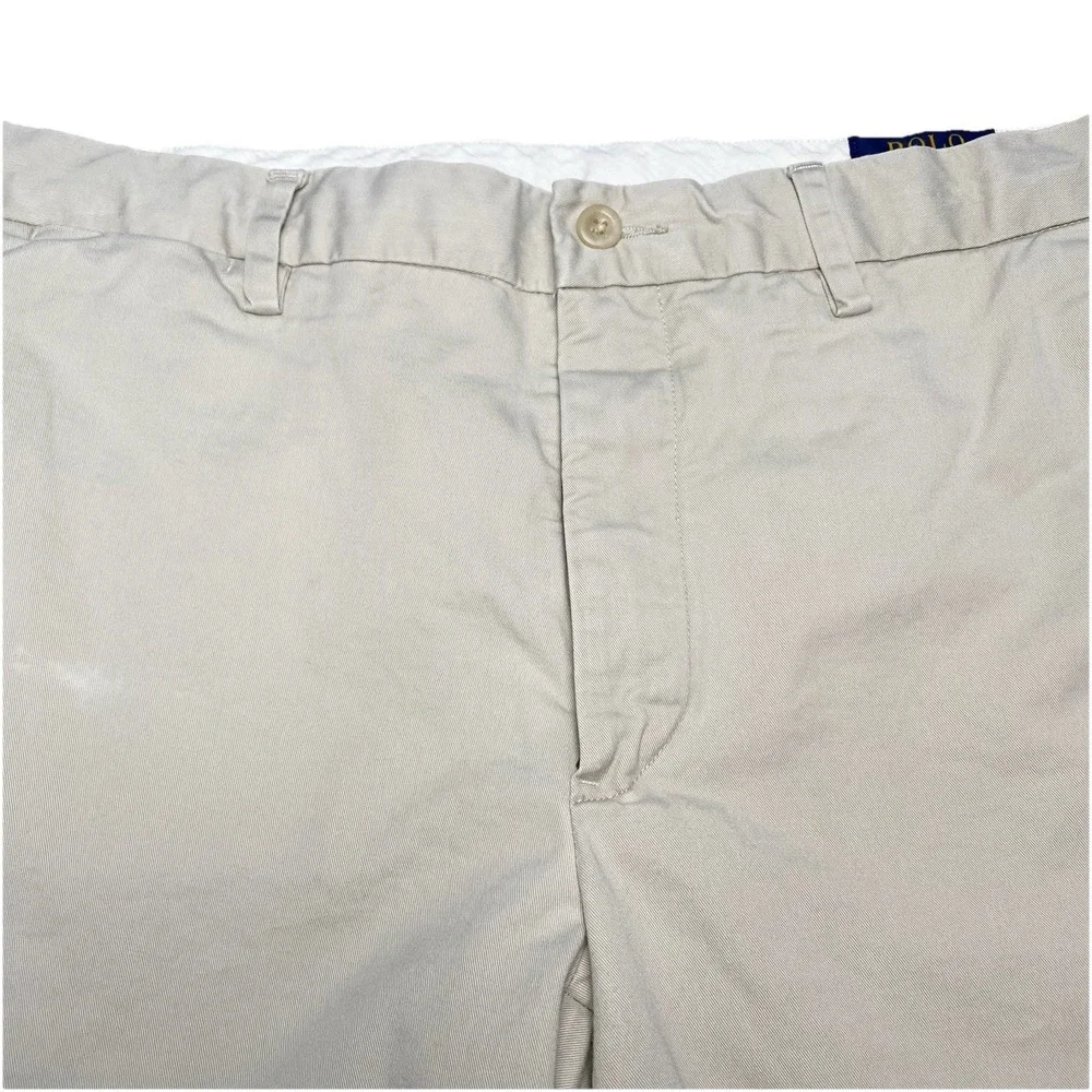Polo Ralph Lauren Chino Pants 34x32 Mens Stretch Slim Beige Preppy Ivy